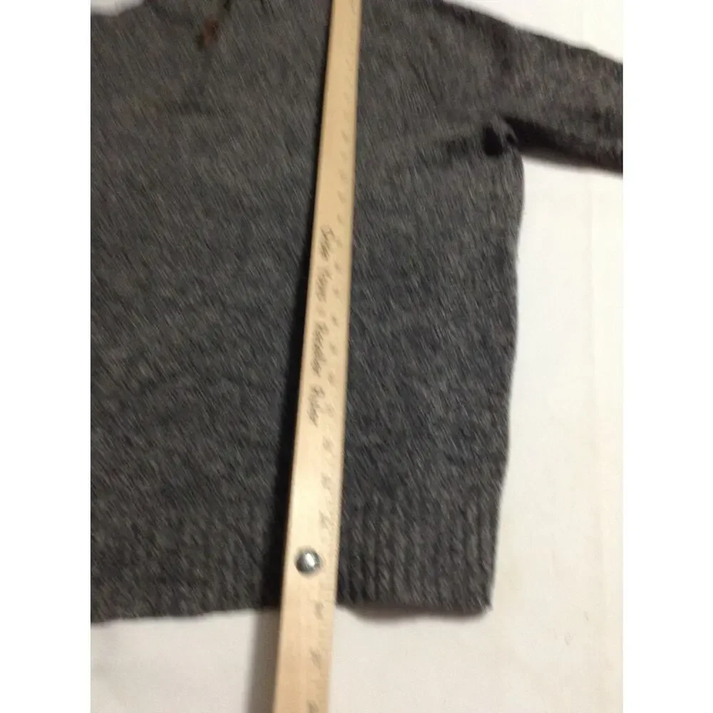 J.Crew Mens Half Zip Pullover Sweater Gray 100% Lambswool Size Large Style 13956